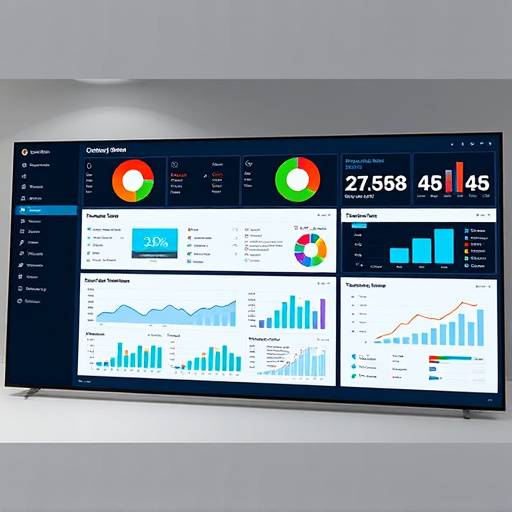 Screenshot of the Qlik Sense user interface showing a dashboard with various charts and visualizations.